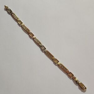 14K Gold Tri Color Women's Bracelet Signed